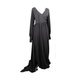 Black Long Sleeve Maternity Photoshoot Gown Plus Size 2XL Photographer Accessory Gothic Boudoir Photoshoot 