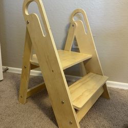 2-step foldable wooden step stool $20 OBO
