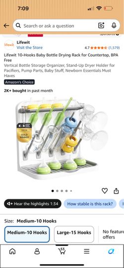 Baby bottle drying rack