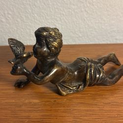  Vintage Signed Heavy Bronze Sculpture 