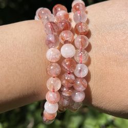 8mm Fire Quartz Bracelet 