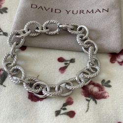 David Yurman 925 silver chain snap bracelet 