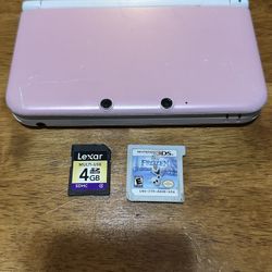 nintendo 3DS XL white & pink Handheld System broken screen