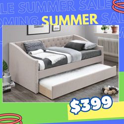 Brand New In Box Day Bed W/ Slats  + Trundle  And 2 Mattresses. Pick Up  In Long Beach