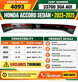 2023-2025 HONDA ACCORD OEM REAR CENTER TRUNK LED BAR TAIL LIGHT.