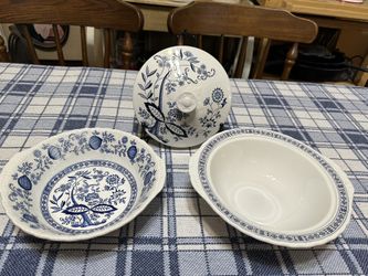 Enoch Wedgwood Blue Heritage Serving Dishes