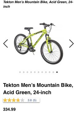 Tekton Men’s Mountain Bike , Acid Green, 24 inch