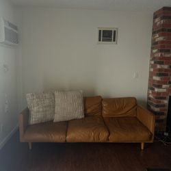 Tan Leather Sofa 