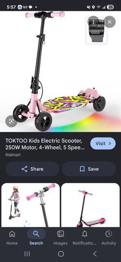 4 wheel electric scooter (pink)