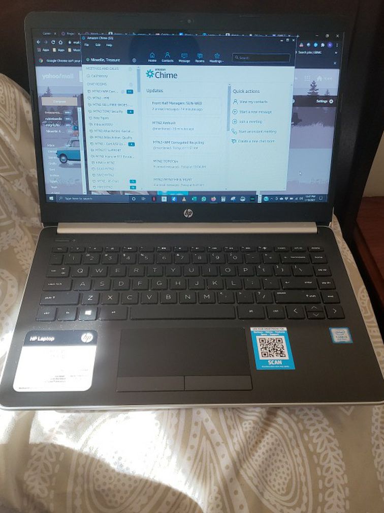 Silver 14.5 " HP Laptop For Sale