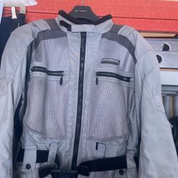 Motorcycle Jacket, Size Large, And Pants Size 34