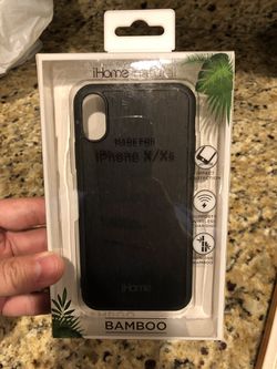 iHome premium bamboo phone case for Apple iPhone X/xs