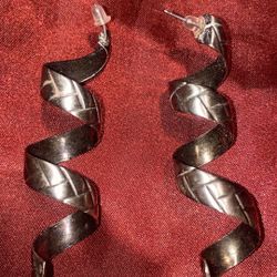 1970’s- .925 Spiral Earrings