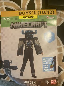 Minecraft Halloween Jumpsuit Costume For Boys ( Size 10/12 )