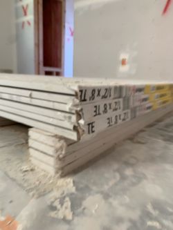 1/2” and 5/8” drywall. 8’