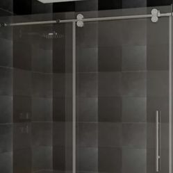 LBSDD6079-B+LBSED3679-CB Ultra-D 56" x 79" Shower Door Enclosure