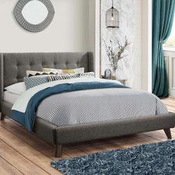 New Queen Platform Bed Frame Box Spring Not Required
