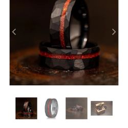 Black And Red Wedding Band 