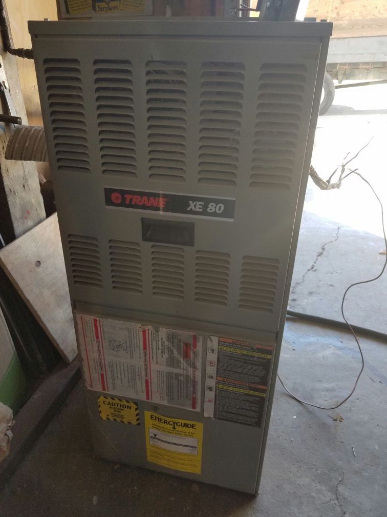 Used Trane XE80 gas furnace.
