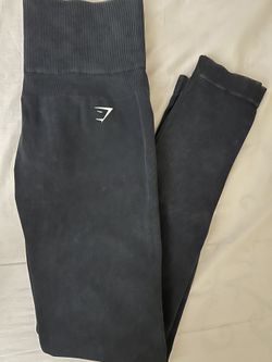 GYMSHARK SCRUNCH BLUE WASHED LEGGINGS SIZE M