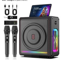 Karaoke Machine with 2 Wireless Mics