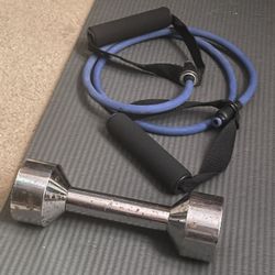 5 Pound Dumbell & Resistance Bands 