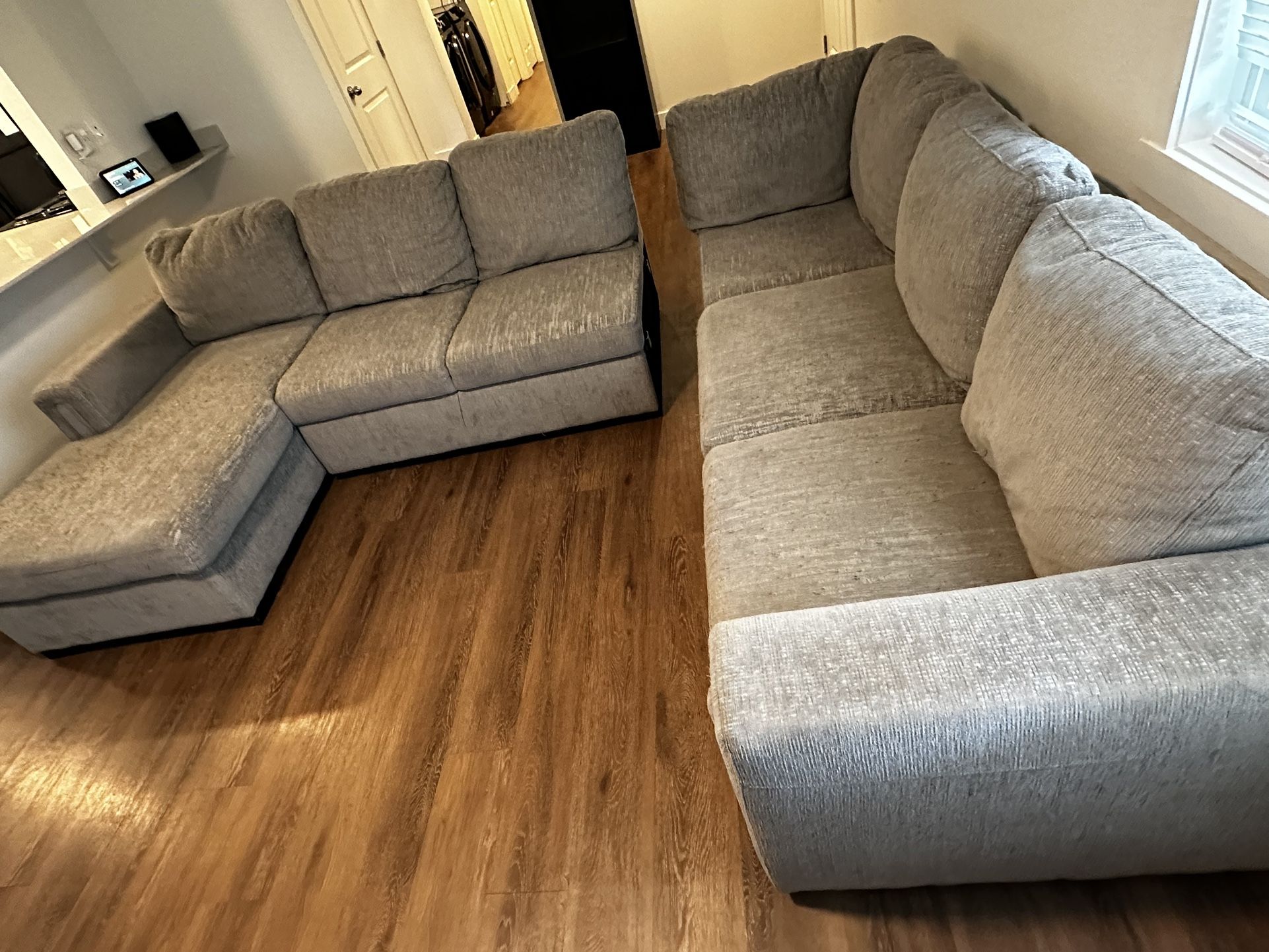 Grey Sectional couch w/storage