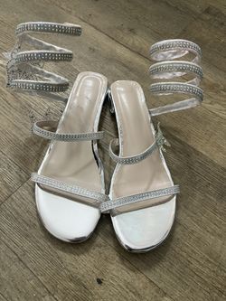 Silver Rhinestone Butterfly Sandals