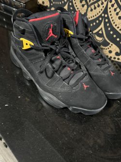 Air Jordon 6 Rings Black Red Sulfur Size 11
