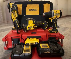 NEW DEWALT 20V MAX Atomic Brushless 3-Tool Combo Kit + Fast Charger