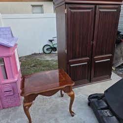 Armoire With Pull Out Desk Shelves And Drawers
