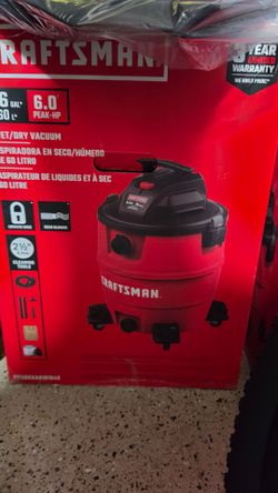 CRAFTSMAN 16-Gallon 6 HP Corded Wet/Dry Shop Vacuum with Accessories New in Box