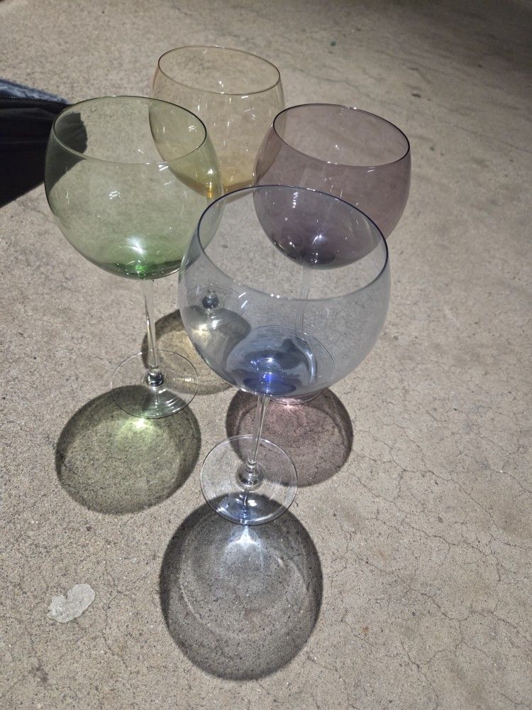 Colored Wine Glasses Set Of 4