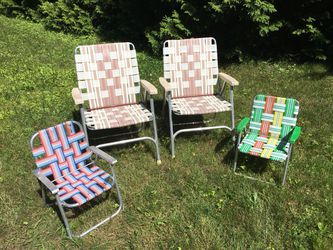 Vintage lawn chairs for the whole family