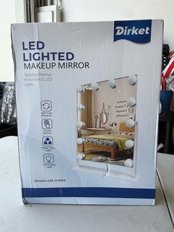 DIRKET Vanity Mirror with 12 LED Dimmable Light Bulbs
