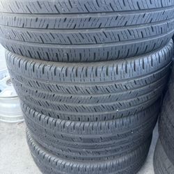 4 used tires 215/55r18 continental 🤑 free installation ‼️