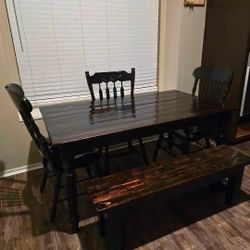 Kitchen Table Chairs And Bench 😆 