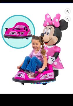New in it’s box Minnie Mouse 6V ImaginAir Ride on Bumper Car with Inflatable Minnie Character