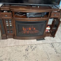 Debo Flame Electric Fireplace W/Bluetooth Sound 