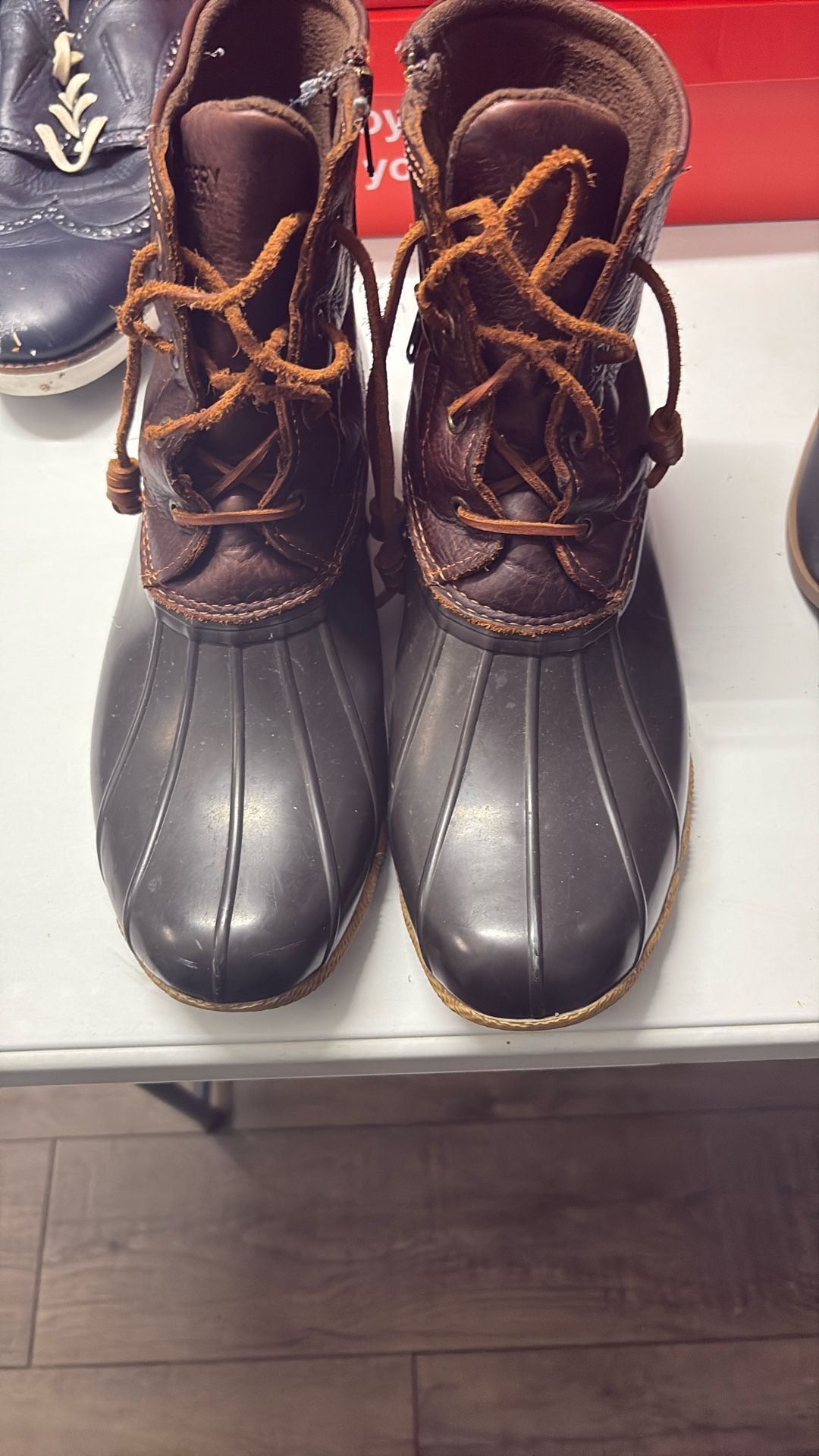 Gently Used Sperry rain Boots Size 11