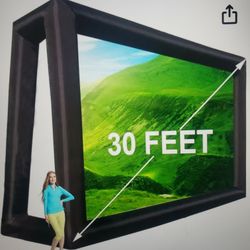 30ft Inflatable Projection Screen Outdoor Movies Parties Wedding  Games  Kids Adults