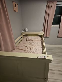 Versatile White Bed Frame (Bunk or Separate)