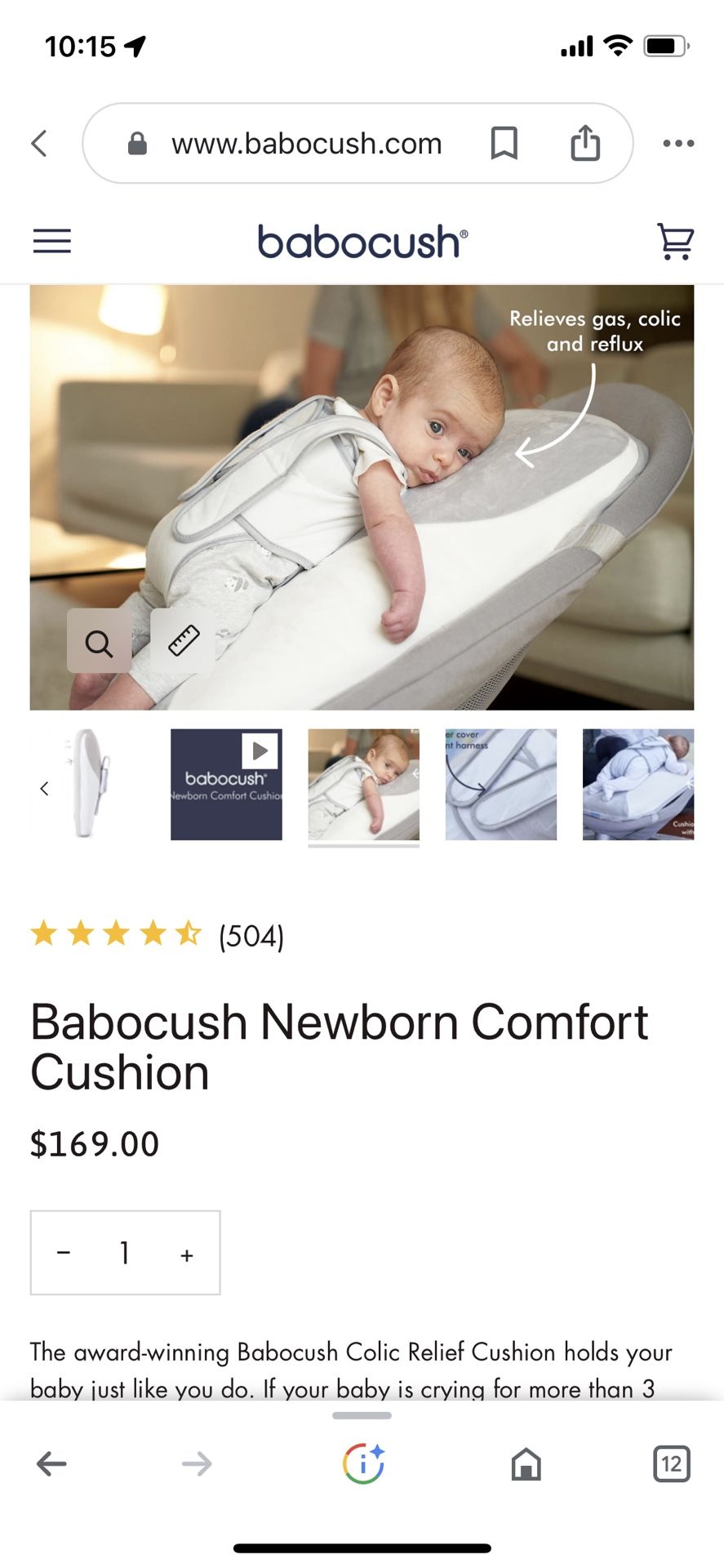 BABOCUSH NEWBORN COMFORT CUSHION