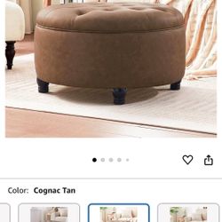 30-Inch Round Storage Ottoman
