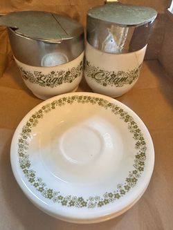 Corelli Crazy Daisy plates and Gemco sugar and Cream