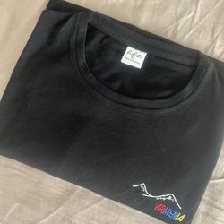 Black Armenian Shirt Top Medium 