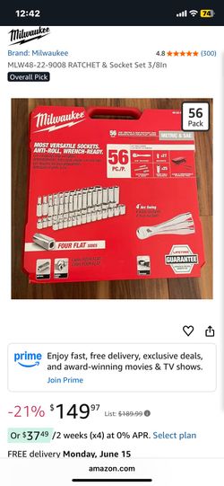 Milwaukee socket set