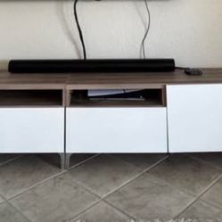 White Modern Tv Stand - Like New! 