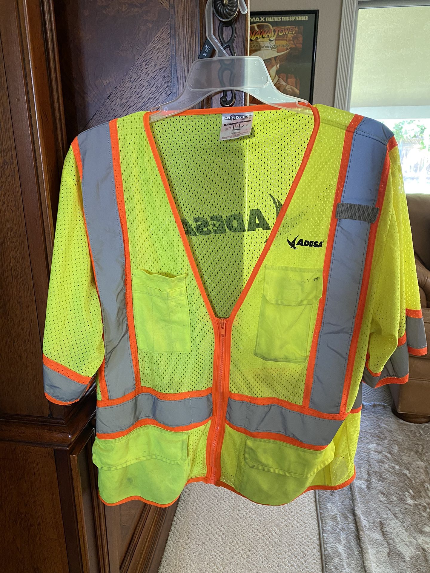 Adesa Brand High Visibility Shirt/jacket Size XL