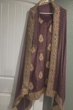 Indian Pakistani Tradition Designer Shalwar Kameez Embroidery Silk dress